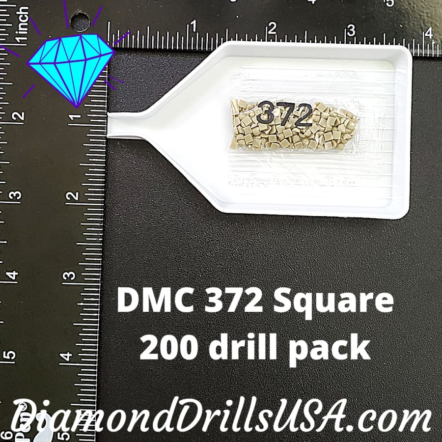 DMC 372 SQUARE 5D Diamond Painting Drills Beads DMC 372 