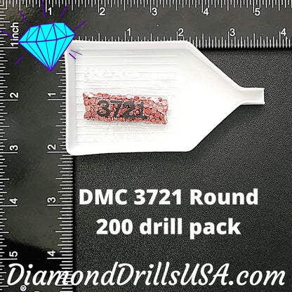 DMC 3721 ROUND 5D Diamond Painting Drills Beads DMC 3721 