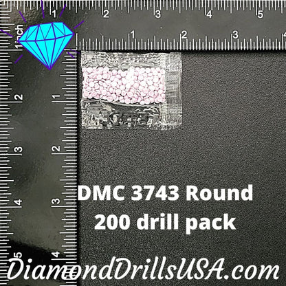 DMC 3743 ROUND 5D Diamond Painting Drills Beads DMC 3743 