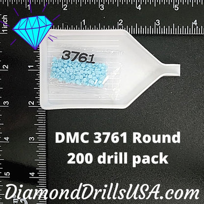 DMC 3761 ROUND 5D Diamond Painting Drills Beads DMC 3761 