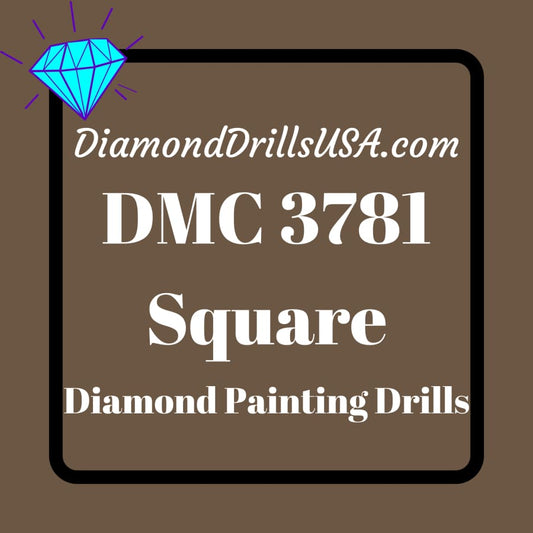 DMC 3781 SQUARE 5D Diamond Painting Drills Beads DMC 3781 