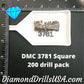 DMC 3781 SQUARE 5D Diamond Painting Drills Beads DMC 3781 