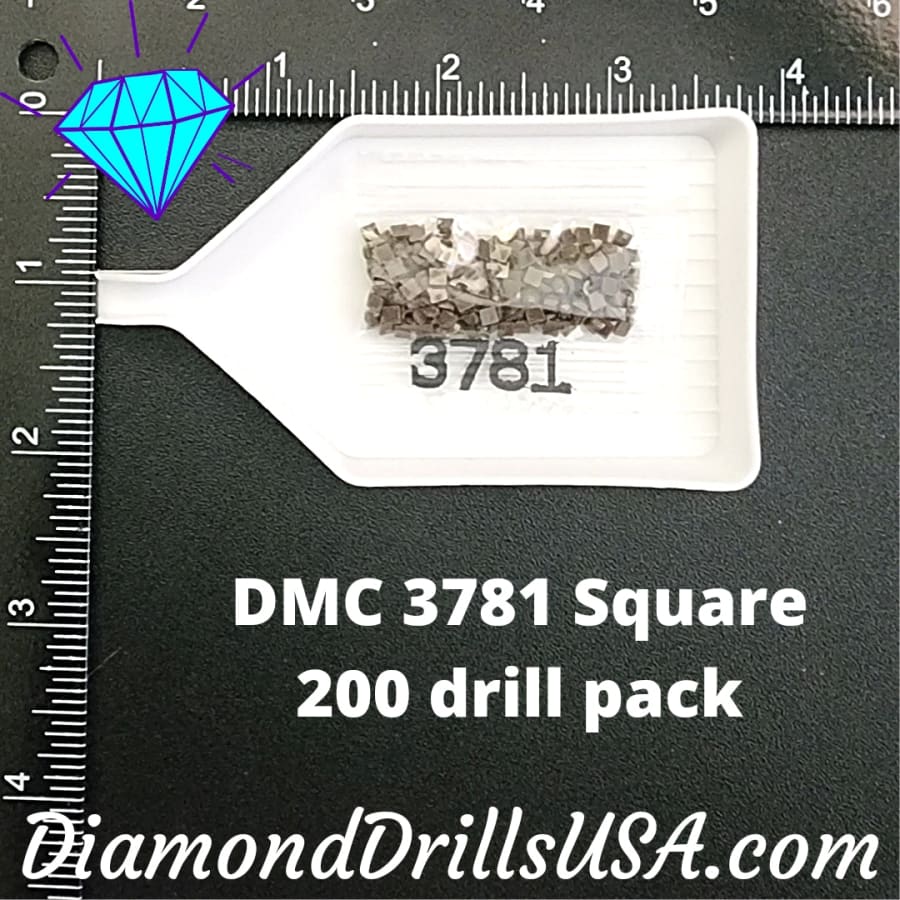 DMC 3781 SQUARE 5D Diamond Painting Drills Beads DMC 3781 