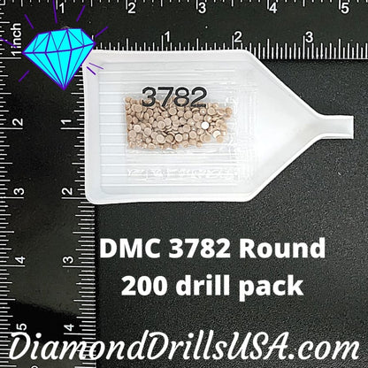 DMC 3782 ROUND 5D Diamond Painting Drills Beads DMC 3782 