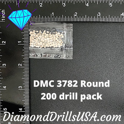 DMC 3782 ROUND 5D Diamond Painting Drills Beads DMC 3782 