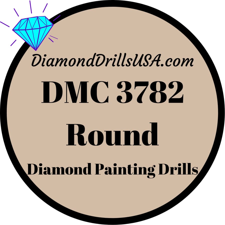 DMC 3782 ROUND 5D Diamond Painting Drills Beads DMC 3782 