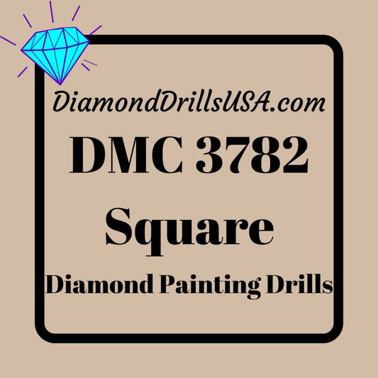 DMC 3782 SQUARE 5D Diamond Painting Drills Beads DMC 3782 