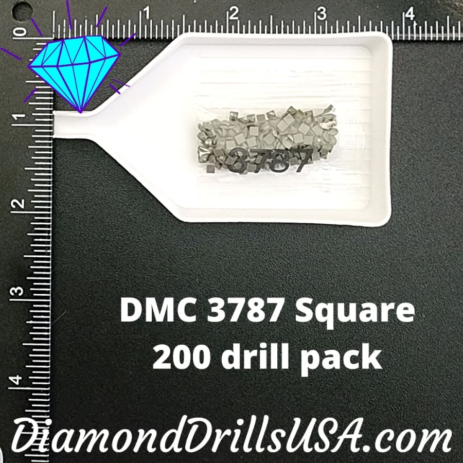 DMC 3787 SQUARE 5D Diamond Painting Drills Beads DMC 3787 