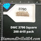 DMC 3790 SQUARE 5D Diamond Painting Drills Beads DMC 3790 