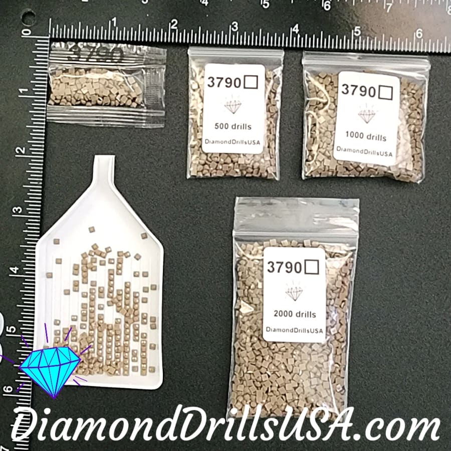 DMC 3790 SQUARE 5D Diamond Painting Drills Beads DMC 3790 