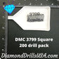 DMC 3799 SQUARE 5D Diamond Painting Drills Beads DMC 3799 