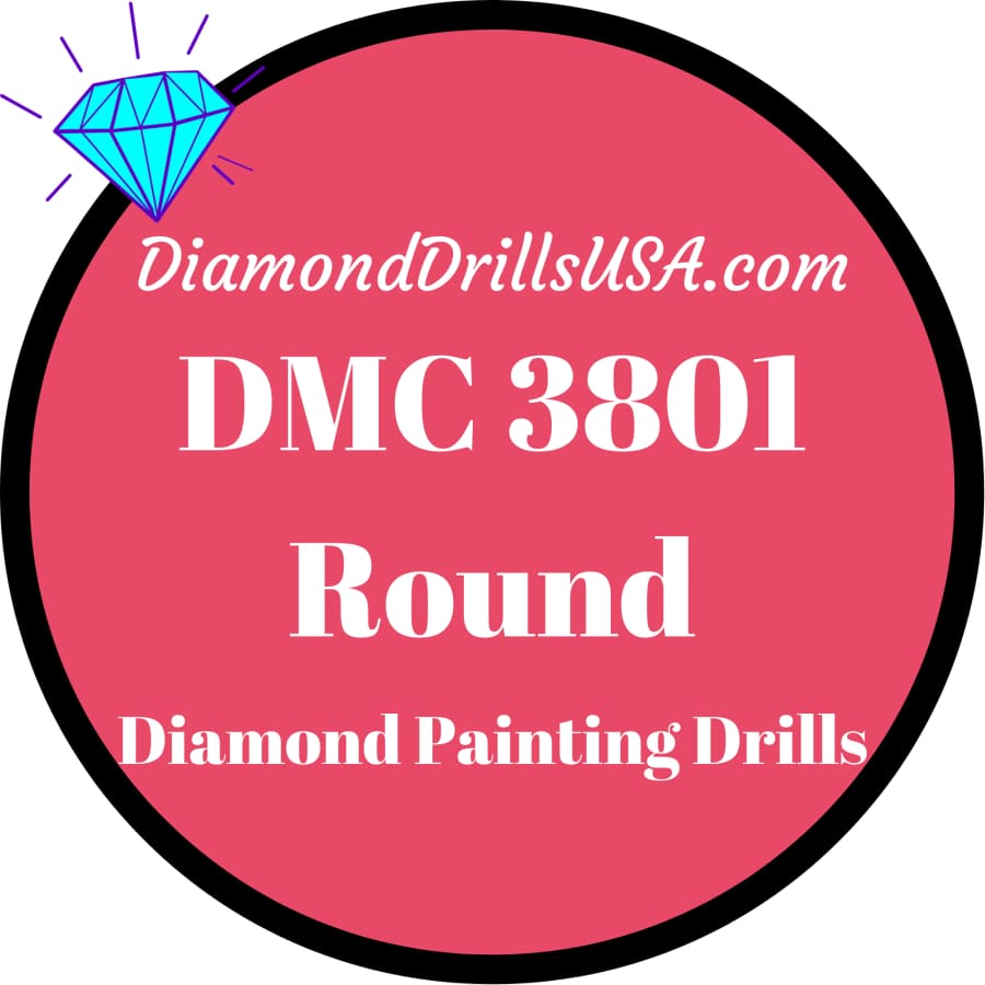 DMC 3801 ROUND 5D Diamond Painting Drills Beads DMC 3801 