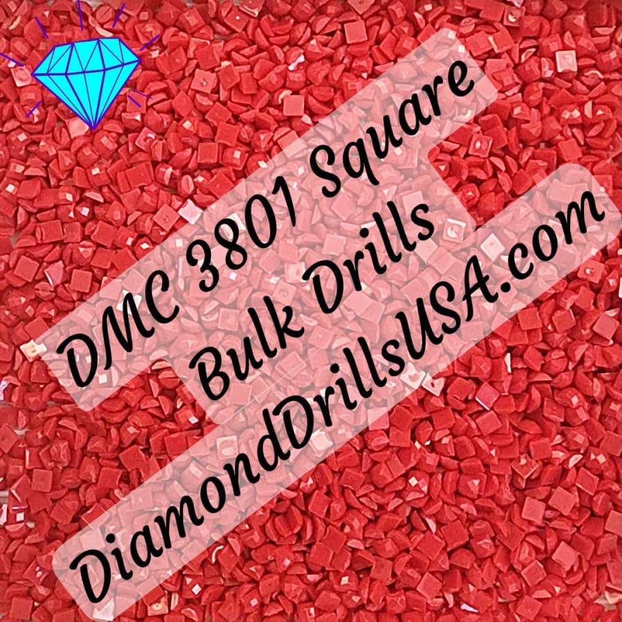 DMC 3801 SQUARE 5D Diamond Painting Drills Beads DMC 3801 