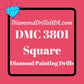 DMC 3801 SQUARE 5D Diamond Painting Drills Beads DMC 3801 