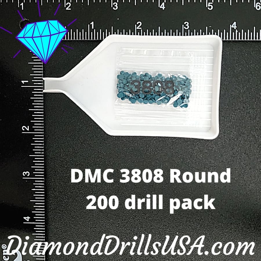 DMC 3808 ROUND 5D Diamond Painting Drills Beads DMC 3808 