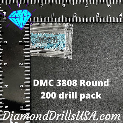 DMC 3808 ROUND 5D Diamond Painting Drills Beads DMC 3808 