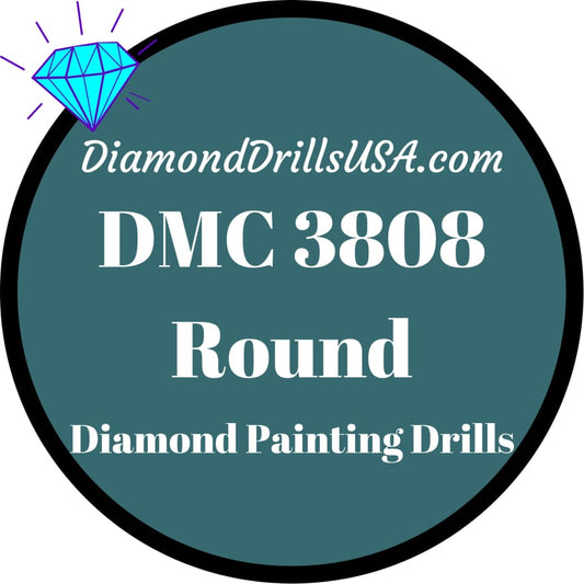 DMC 3808 ROUND 5D Diamond Painting Drills Beads DMC 3808 