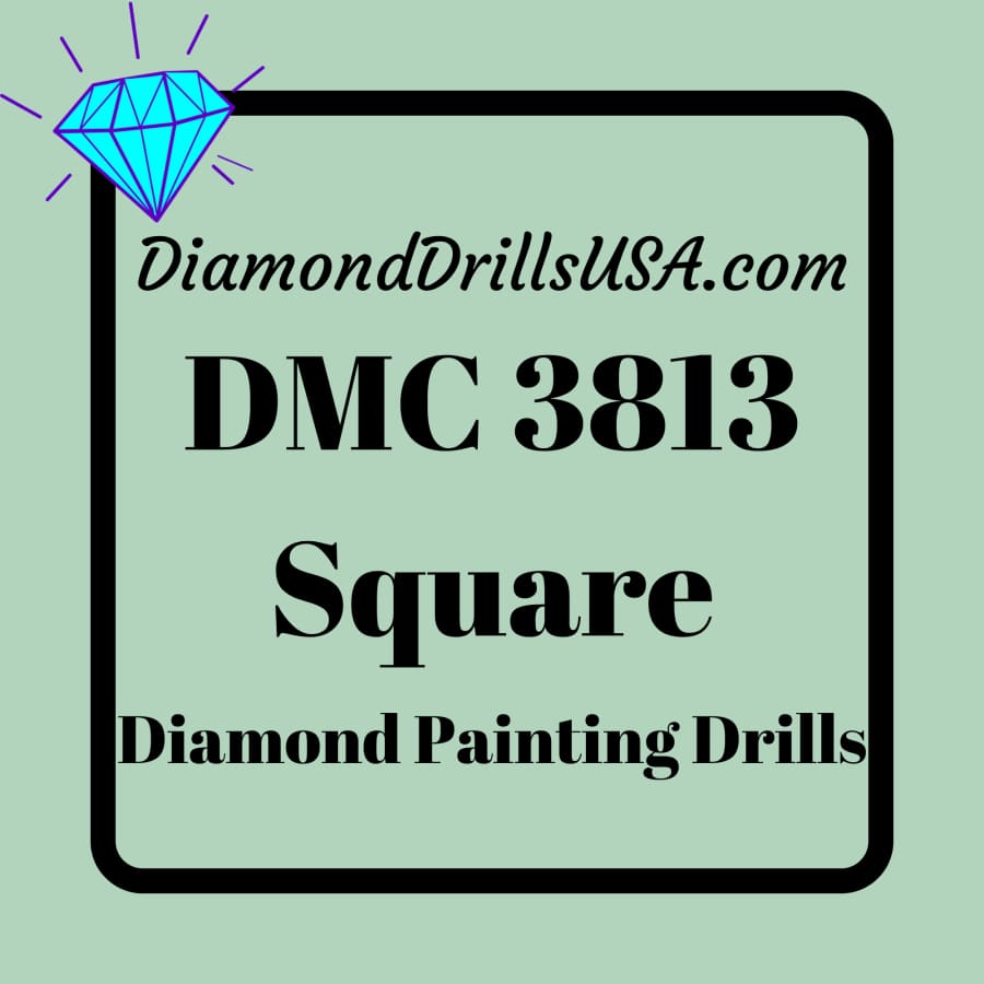 DMC 3813 SQUARE 5D Diamond Painting Drills Beads DMC 3813 