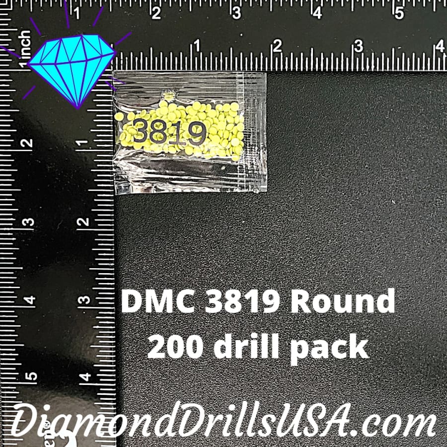 DMC 3819 ROUND 5D Diamond Painting Drills DMC 3819 Light 