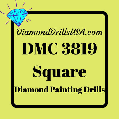 DMC 3819 SQUARE 5D Diamond Painting Drills Beads DMC 3819 