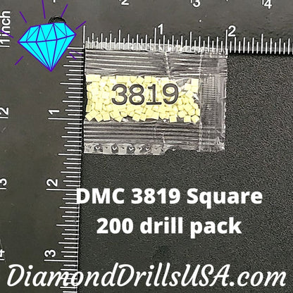 DMC 3819 SQUARE 5D Diamond Painting Drills Beads DMC 3819 