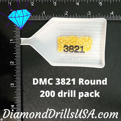 DMC 3821 ROUND 5D Diamond Painting Drills Beads DMC 3821 