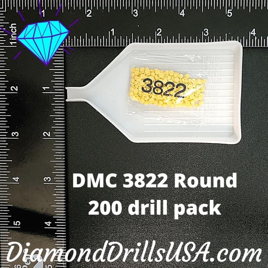 DMC 3822 ROUND 5D Diamond Painting Drills Beads DMC 3822 