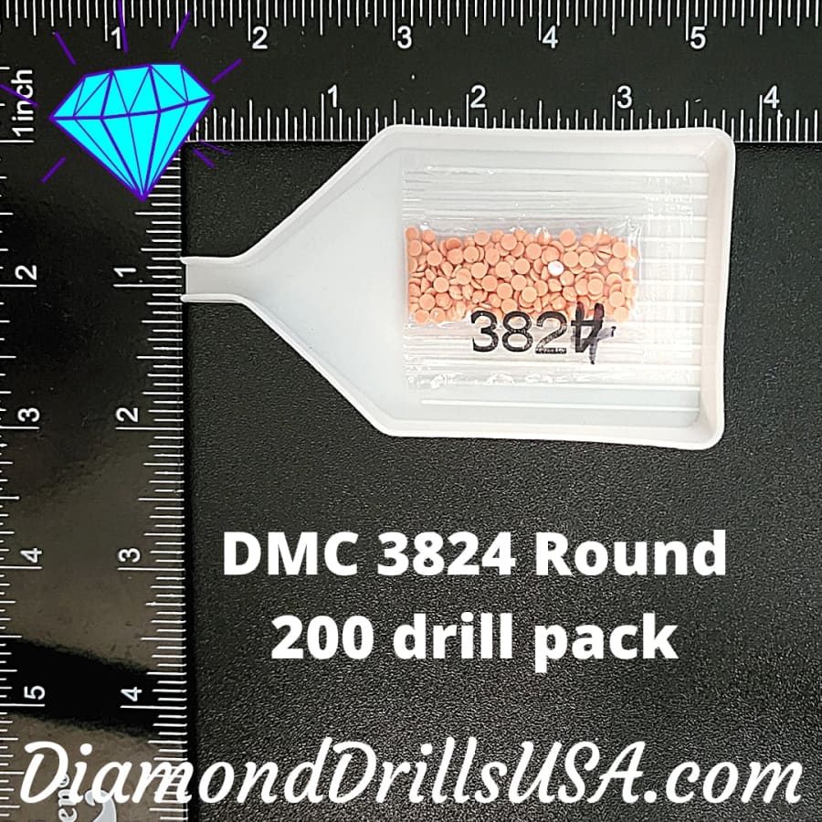 DMC 3824 ROUND 5D Diamond Painting Drills Beads DMC 3824 