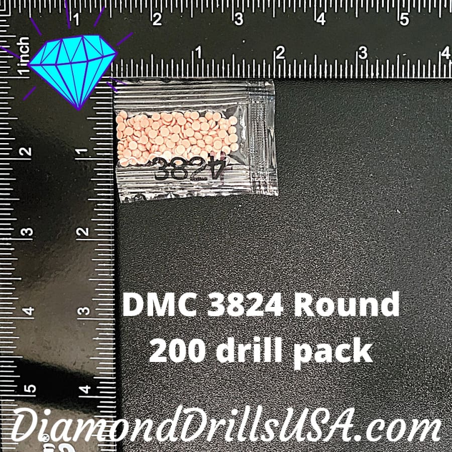 DMC 3824 ROUND 5D Diamond Painting Drills Beads DMC 3824 