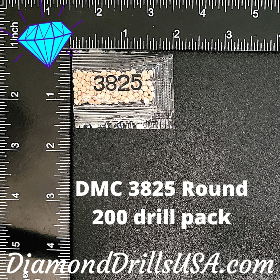 DMC 3825 ROUND 5D Diamond Painting Drills Beads DMC 3825 