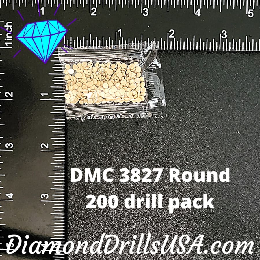 DMC 3827 ROUND Diamond Painting Drills Beads DMC 3827 Pale 