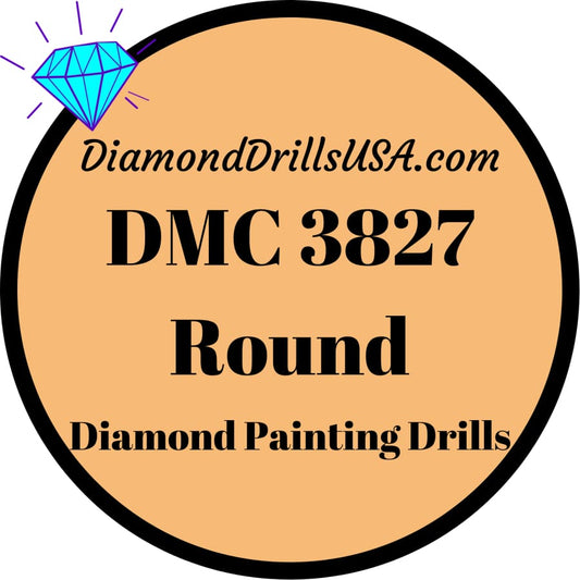 DMC 3827 ROUND Diamond Painting Drills Beads DMC 3827 Pale 