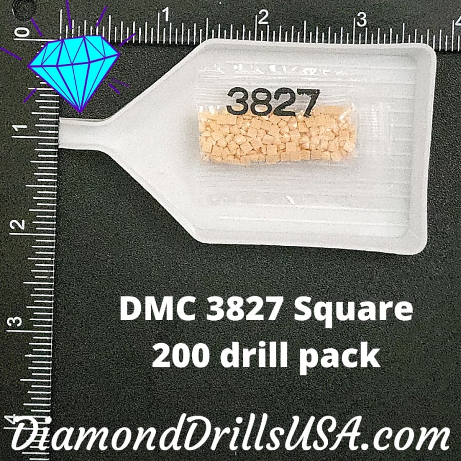 DMC 3827 SQUARE Diamond Painting Drills Beads DMC 3827 Pale 