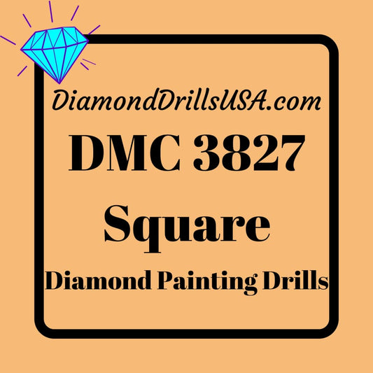 DMC 3827 SQUARE Diamond Painting Drills Beads DMC 3827 Pale 