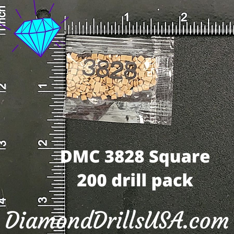 DMC 3828 SQUARE 5D Diamond Painting Drills Beads DMC 3828 