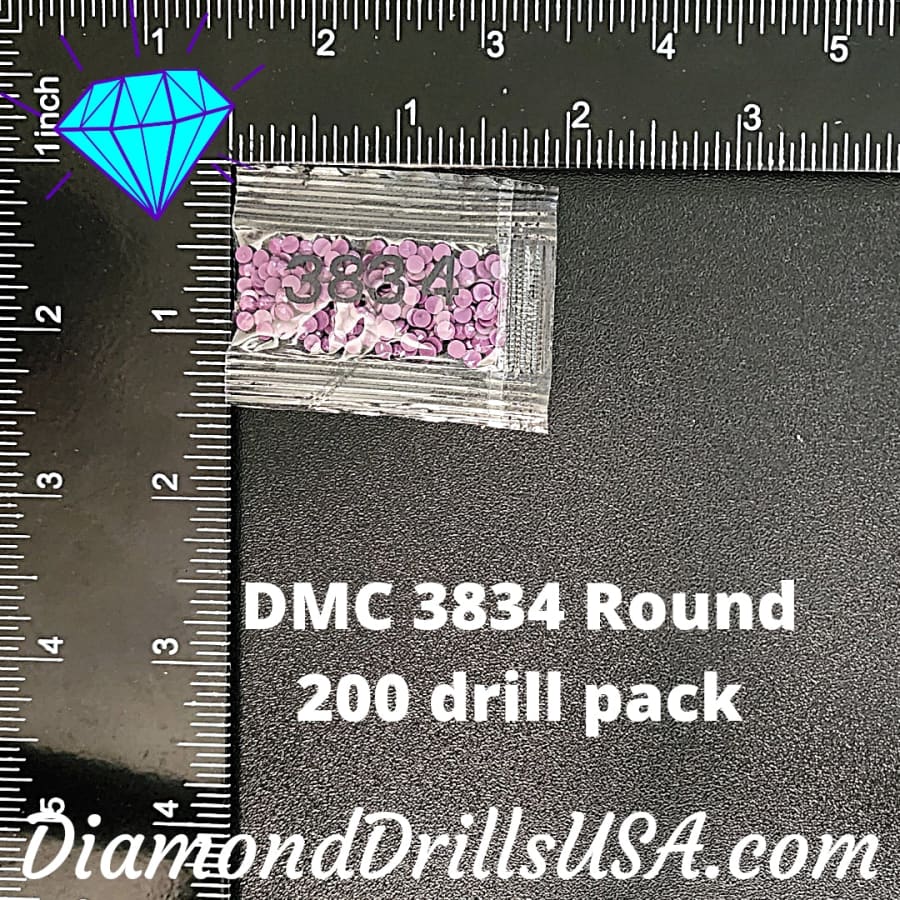 DMC 3834 ROUND 5D Diamond Painting Drills Beads DMC 3834 