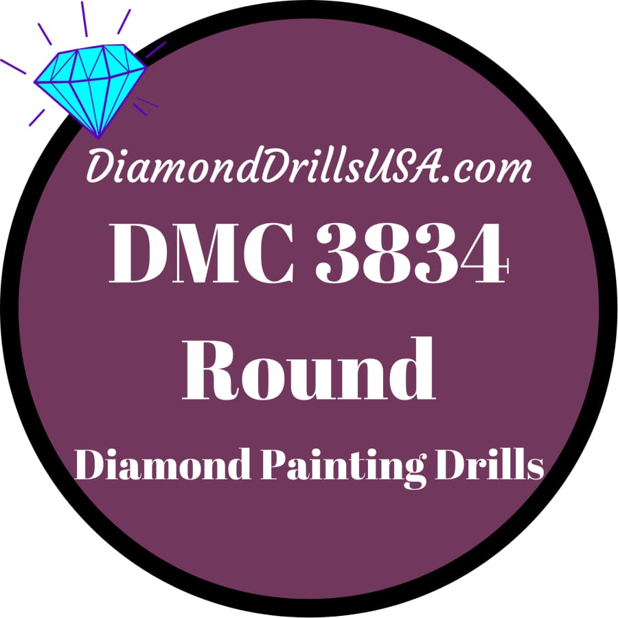 DMC 3834 ROUND 5D Diamond Painting Drills Beads DMC 3834 