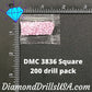 DMC 3836 SQUARE 5D Diamond Painting Drills Beads DMC 3836 