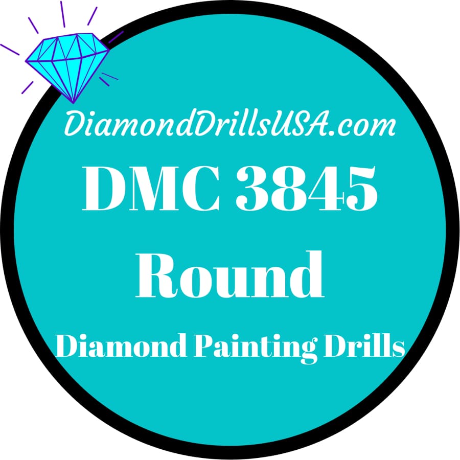 DMC 3845 ROUND 5D Diamond Painting Drills Beads DMC 3845 