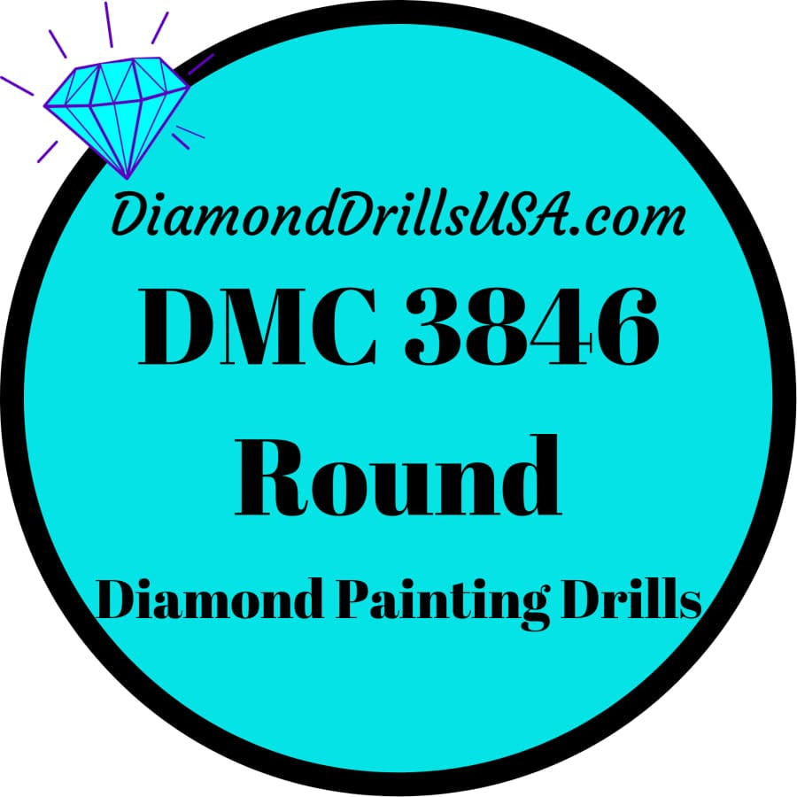 DMC 3846 ROUND 5D Diamond Painting Drills Beads DMC 3846 