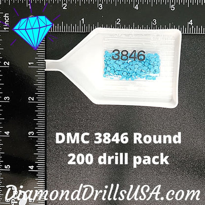 DMC 3846 ROUND 5D Diamond Painting Drills Beads DMC 3846 