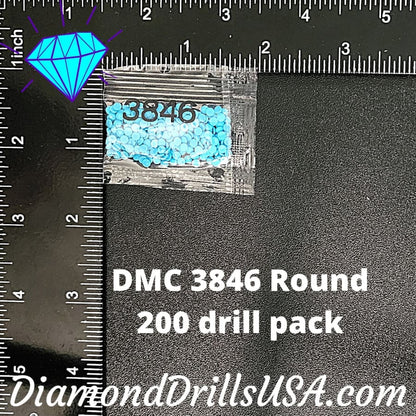 DMC 3846 ROUND 5D Diamond Painting Drills Beads DMC 3846 