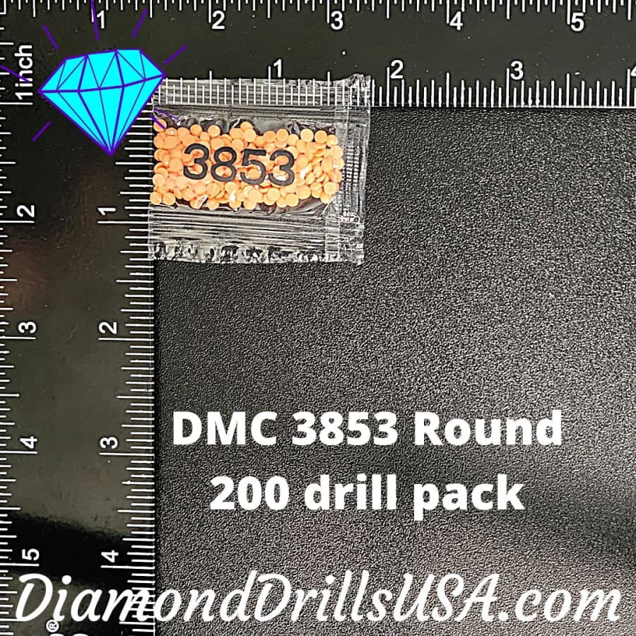DMC 3853 ROUND 5D Diamond Painting Drills Beads DMC 3853 