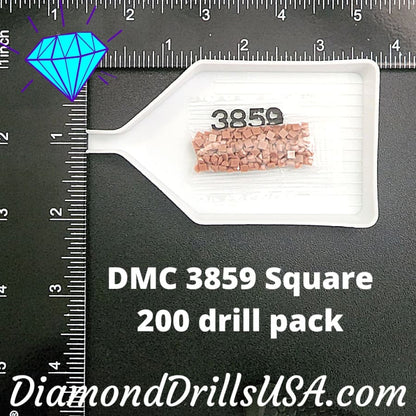 DMC 3859 SQUARE 5D Diamond Painting Drills Beads DMC 3859 
