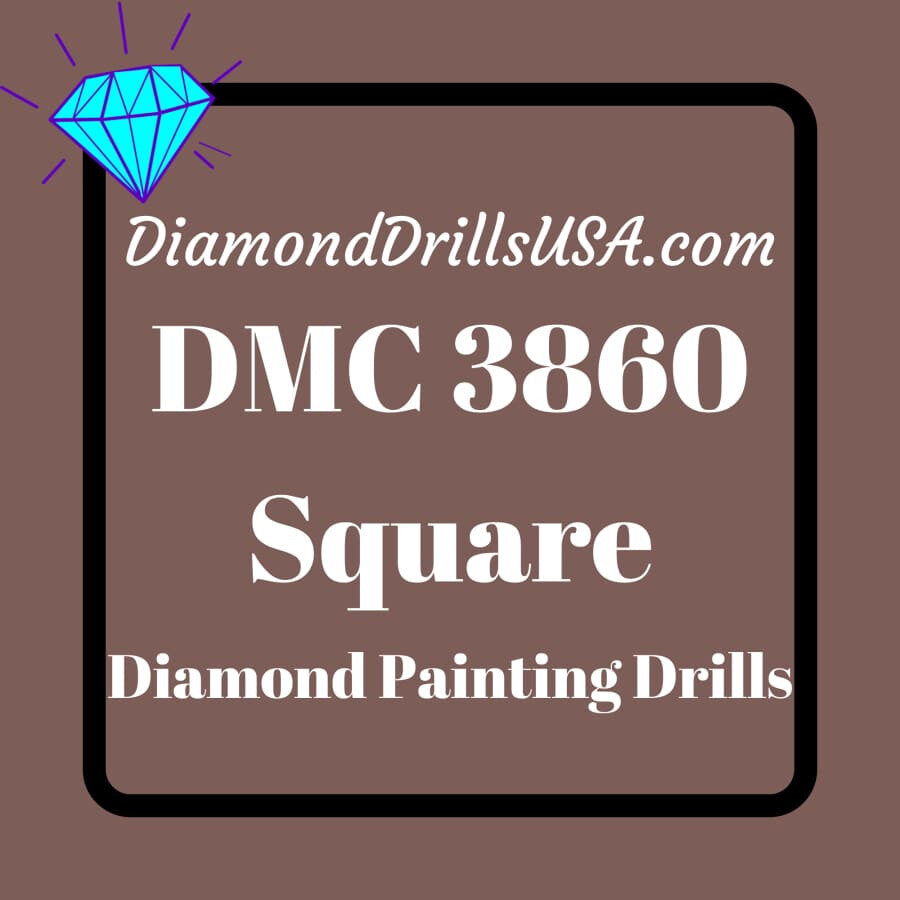 DMC 3860 SQUARE 5D Diamond Painting Drills Beads DMC 3860 