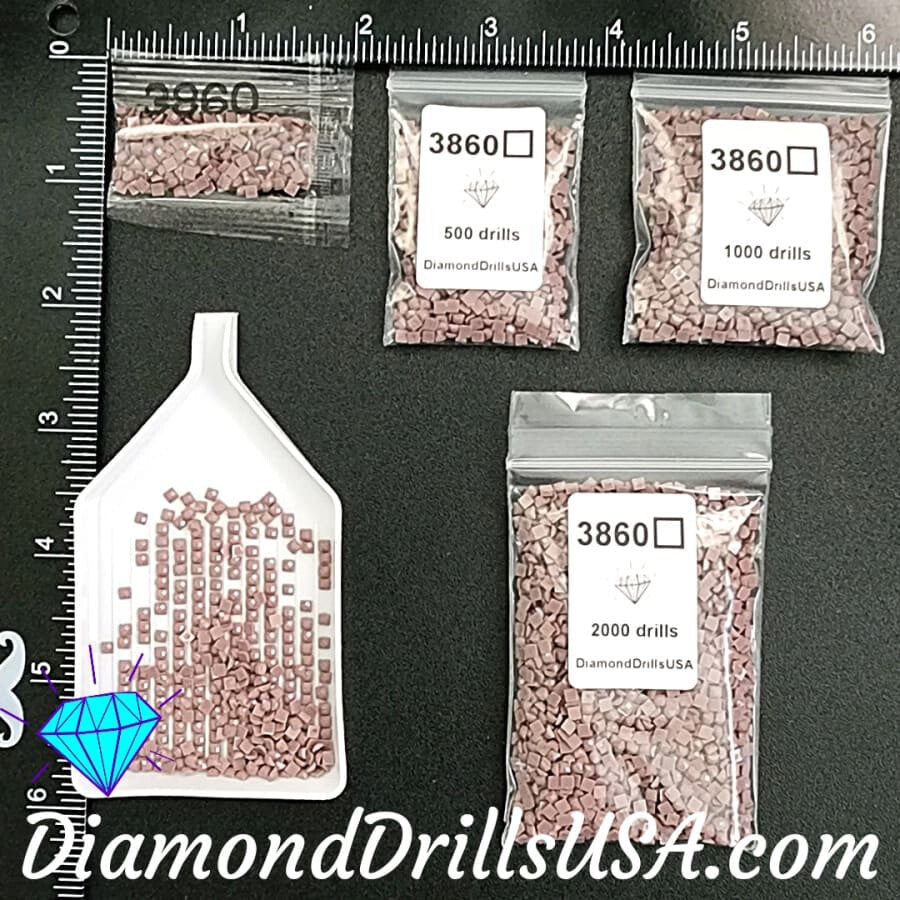 DMC 3860 SQUARE 5D Diamond Painting Drills Beads DMC 3860 