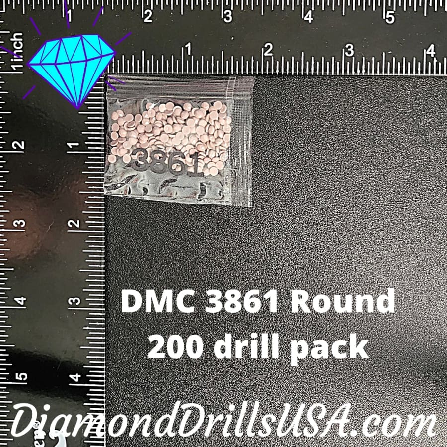 DMC 3861 ROUND 5D Diamond Painting Drills Beads DMC 3861 