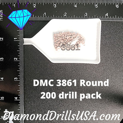 DMC 3861 ROUND 5D Diamond Painting Drills Beads DMC 3861 
