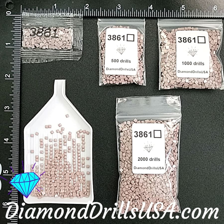 DMC 3861 SQUARE 5D Diamond Painting Drills Beads DMC 3861 