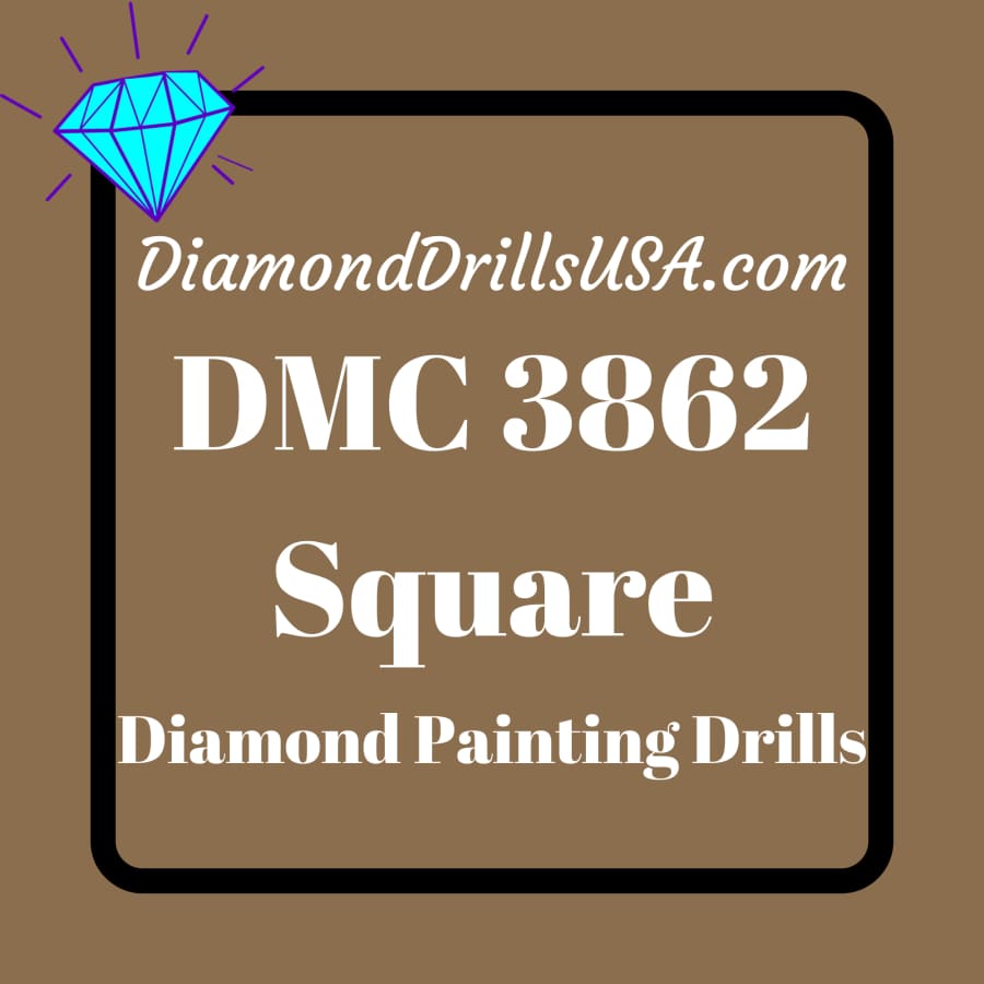 DMC 3862 SQUARE 5D Diamond Painting Drills Beads DMC 3862 